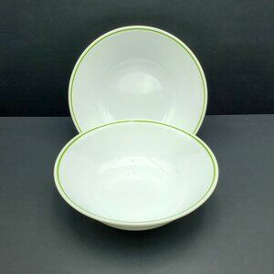 Corelle Wildflower Medium Serving Bowls Corning White Vegetable Bowls Green Band